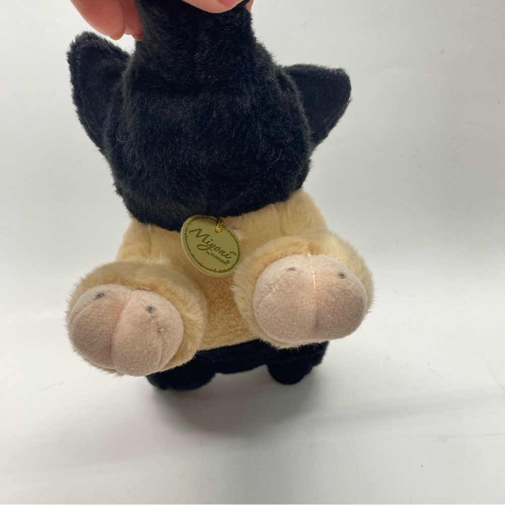 Aurora Miyoni Hampshire Pig Stuffed Animal Plush Black & Beige Life Like Toy - Picture 3 of 13